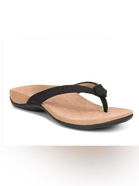 Vionic Mattie Women's Black Flip Flop Supportive Sandal, Thong, size 10